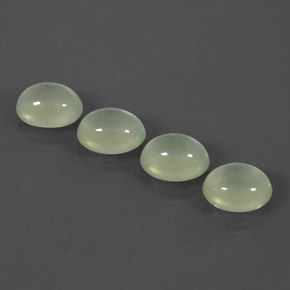 Gemas de prehnita verde natural de  ct, transparente, transparente / translúcido
