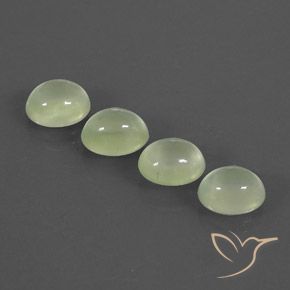 10.17ctw Natural Light Green  Prehnite, Ovalada, Transparente / Translúcido