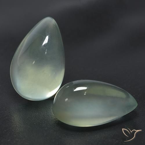 6.55ctw Natural Light Yellow Green  Prehnite, En forma de pera, Transparente