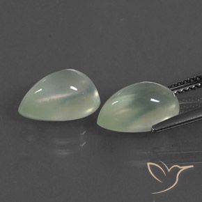 Gemas de Prehnite Light Pear Green  natural de 5.93 ct, En forma de pera, Transparente