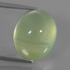 Prehnita verde natural de 13,26 ct, transparente, transparente / translúcido