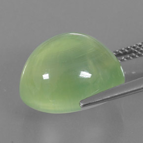 Prehnita verde natural de 13,26 ct, transparente, transparente / translúcido