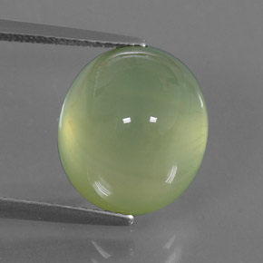 Prehnita verde natural de 8,51 ct, transparente, transparente / translúcido
