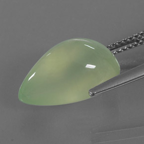 Prehnita verde natural de 7,24 ct, transparente, transparente / translúcido