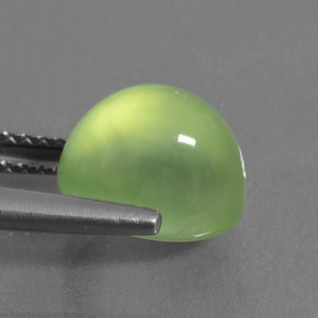 Prehnita verde natural de 4,27 ct, corte óvalo, translúcido