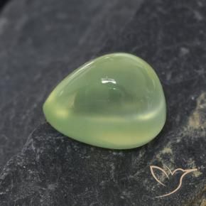 Prehnite Yellow Green  natural de 2.52 ct, En forma de pera, Transparente