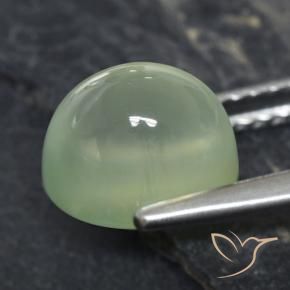 Prehnite Pale Green  natural de 3.21 ct, Ovalada, Transparente