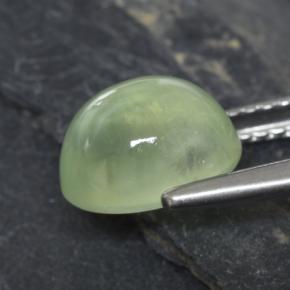 Prehnita verde natural de 2,90 ct, corte óvalo, transparente
