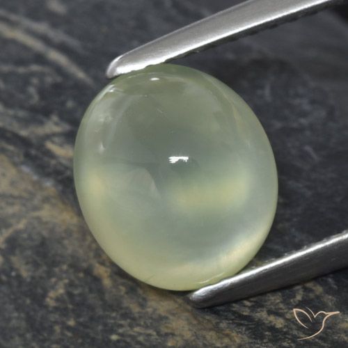 2.77ct Natural Pale Pear Green  Prehnite, Ovalada, Transparente