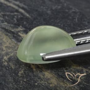 Prehnite Pale Pear Green  natural de 2.77 ct, Ovalada, Transparente