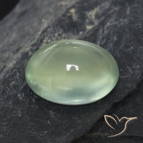 Prehnite Verde salvia muy claro natural de 2.68 ct, Ovalada, Transparente