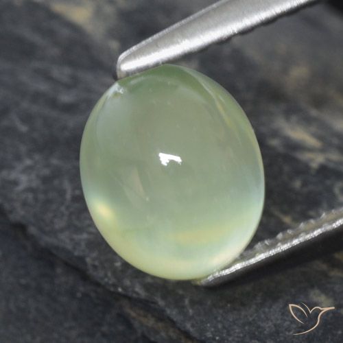 1.59ct Natural Pale Green  Prehnite, Ovalada, Transparente
