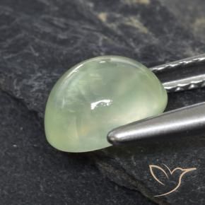 Prehnite Pale Green  natural de 1.59 ct, Ovalada, Transparente
