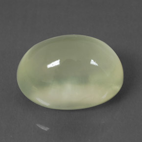 Prehnita verde natural de 10,03 ct, corte óvalo, transparente