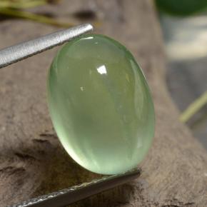 Prehnita verde natural de 5,10 ct, corte óvalo, translúcido