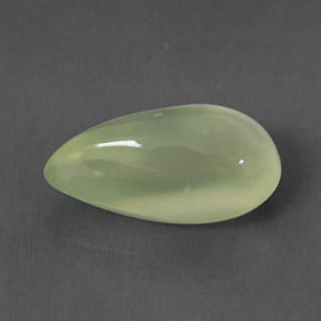 Prehnite Verde natural de 4.66 ct, En forma de pera, Transparente
