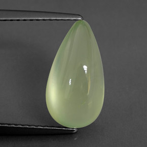 Prehnite Verde natural de 4.66 ct, En forma de pera, Transparente