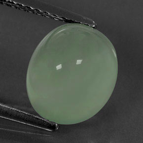 Prehnita verde natural de 4,05 ct, transparente, transparente / translúcido