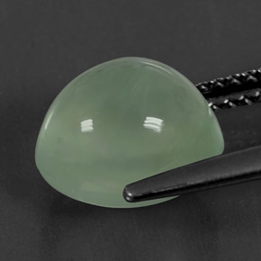 Prehnita verde natural de 4,05 ct, transparente, transparente / translúcido