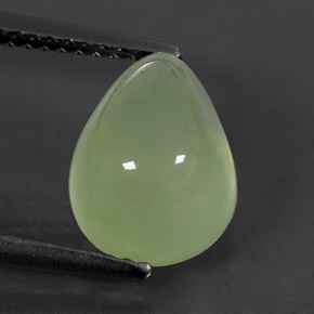 Prehnite Verde natural de 4.69 ct, Transparente, Transparente / Translúcido