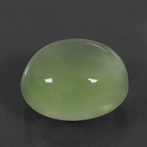 Prehnita verde natural de 2,00 ct, corte óvalo, transparente