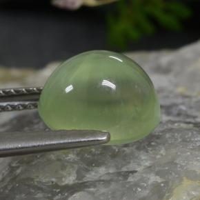 Prehnita verde natural de 3,45 ct, corte óvalo, translúcido