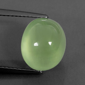 Prehnita verde natural de 6,65 ct, transparente, transparente / translúcido