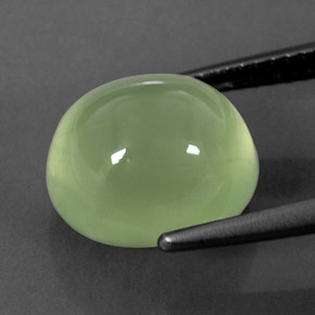 Prehnita verde natural de 6,65 ct, transparente, transparente / translúcido