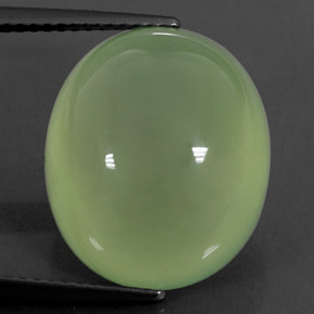 Prehnita verde natural de 17,09 ct, transparente, transparente / translúcido