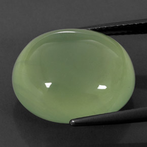 Prehnita verde natural de 17,09 ct, transparente, transparente / translúcido