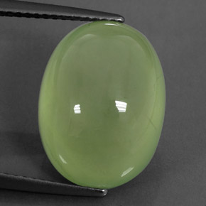 Prehnita verde natural de 12,22 ct, transparente, transparente / translúcido
