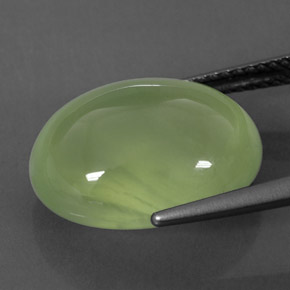 Prehnita verde natural de 12,22 ct, transparente, transparente / translúcido