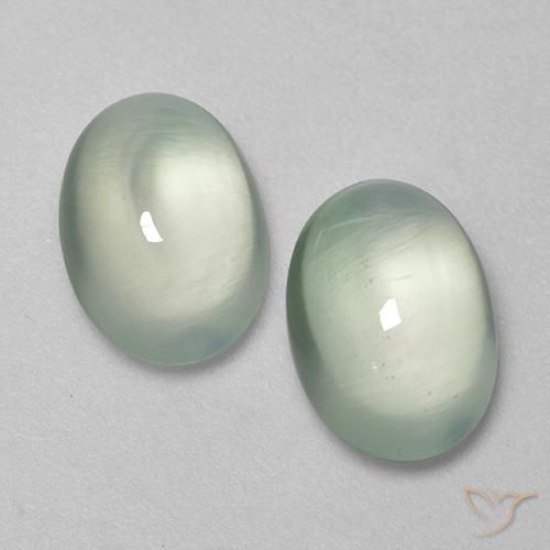 5.47ctw Natural Verde muy claro Prehnite, Ovalada, Transparente