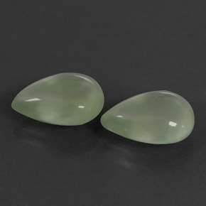 Gemas de prehnita verde natural de  ct, transparente, transparente / translúcido