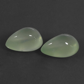 Gemas de prehnita verde natural de  ct, transparente, transparente / translúcido