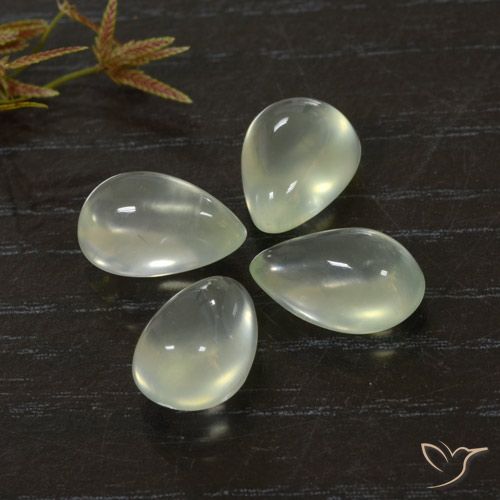 9.91ctw Natural Light Green  Prehnite, En forma de pera, Transparente