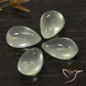 Gemas de Prehnite Light Green  natural de 9.91 ct, En forma de pera, Transparente