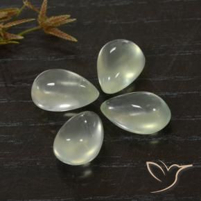 Gemas de Prehnite Light Green  natural de 9.91 ct, En forma de pera, Transparente