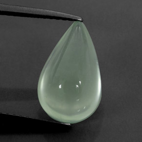 Prehnita verde natural de 4,45 ct, transparente, transparente / translúcido