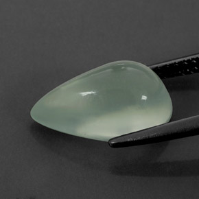 Prehnita verde natural de 4,45 ct, transparente, transparente / translúcido