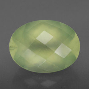 Prehnita verde natural de 9,60 ct, transparente, transparente / translúcido