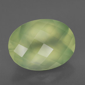 Prehnita verde natural de 9,60 ct, transparente, transparente / translúcido