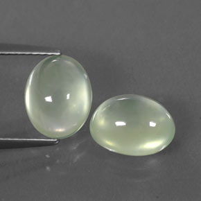 Gemas de prehnita verde natural de  ct, transparente, transparente / translúcido