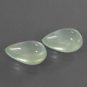 Gemas de prehnita blanco natural de 6,28 ct, transparente, transparente / translúcido