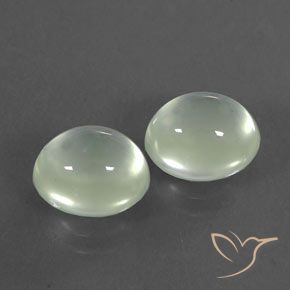 Gemas de prehnita blanco natural de 4,40 ct, transparente, transparente / translúcido