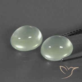 Gemas de prehnita blanco natural de 4,40 ct, transparente, transparente / translúcido