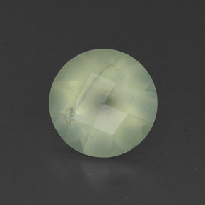 Prehnita verde natural de 1,80 ct, transparente, transparente / translúcido