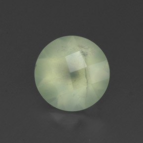 Prehnita verde natural de 1,80 ct, transparente, transparente / translúcido