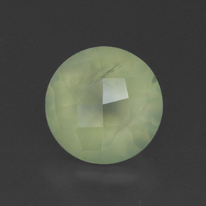 Prehnita verde natural de 1,95 ct, transparente, transparente / translúcido