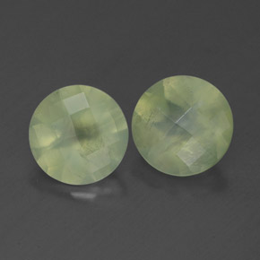 Gemas de prehnita verde natural de  ct, transparente, transparente / translúcido